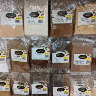 a variety of spices
