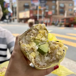 Veggie breakfast burrito