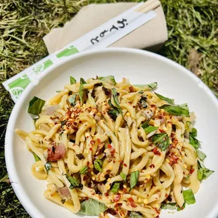 Pancetta Lo Mein. Bomb