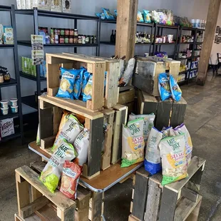 a variety of food items