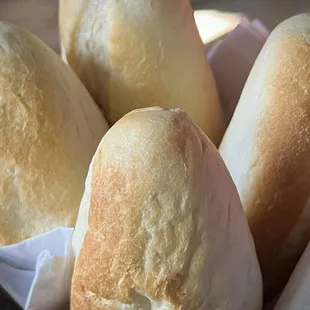 Fresh hot mini loaves of bread