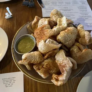 Chicharrónes with green chile
