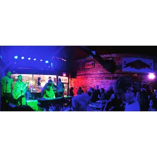 Josh Hoyer &amp; Soul Colossal play for the Nebraska Funk &amp; Soul Alliance Benefit at Bodega&apos;s Alley. This is the view of the stage and entrance.