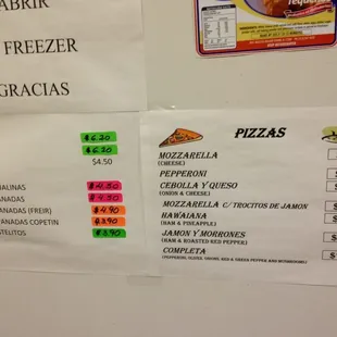 Bodegon Del Sur - pizza prices