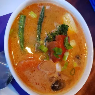 Tom kha with vegetables