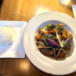 Pad Eggplant with tofu