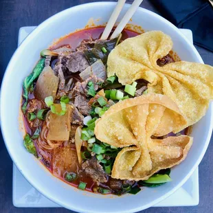 Teow Tom Yum Noodle Bowl with Beef