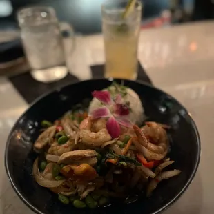 Chili &amp; Basil Stir-Fry w/ Chicken &amp; Shrimp