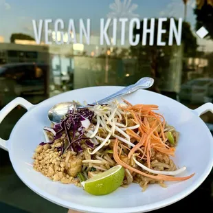 Pad Thai Noodles with fried tofu