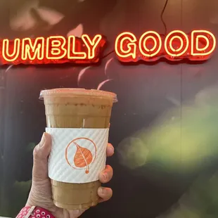 Honey lavender oat latte