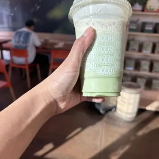Pumpkin cold foam matcha