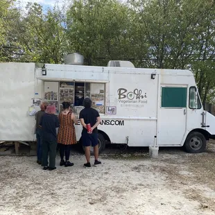 Truck behind psychic shop