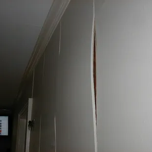 Paneling warped from humid air. 7K to repair.