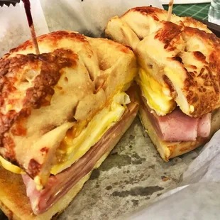 Yummy asiago bagel from Bodi's!