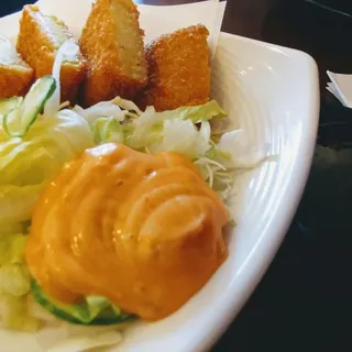 10. Fried Shrimp, Curry Croquettes, Breaded Fried Fish, and Fried Chicken Combo
