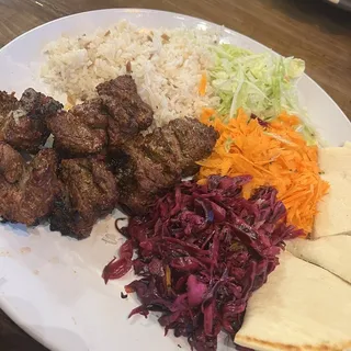 Beef Shish Kebab Platter