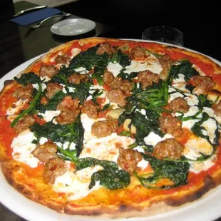 spicy sausage brick oven pizza