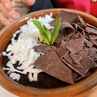 Chocolate coconut pudding