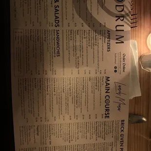 Lunch menu April 2023