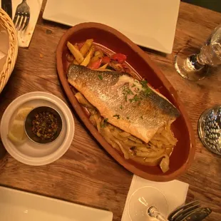 a plate of fish and french fries