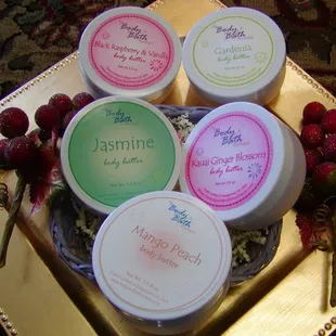 Body Butters are thick and moisturizing. Perfect for that dry winter skin.