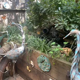 Fountain in back patio