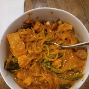 DELICIOUS Thai Curry Bowl (I added tempeh for protein)