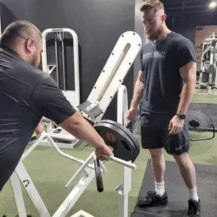 Trainer will with his client