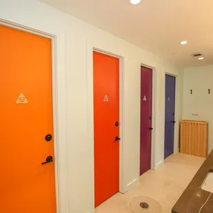 Our colorful bathrooms, including two showers, are stocked with Ursa Major products