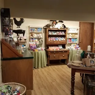 the inside of the store