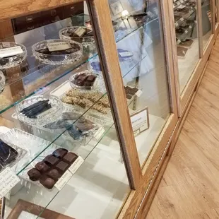 a display of chocolates