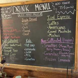 Drink Menu