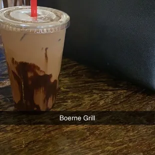 Iced mocha latte