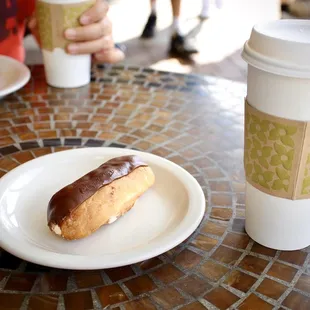 Chocolate eclair wasn&apos;t a dairy based cream - disappointing but if you&apos;re lactose intolerant probably okay