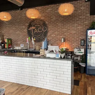 the bar and seating area