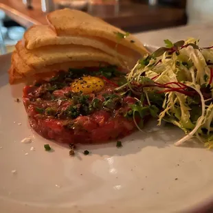 a close up of a plate of food