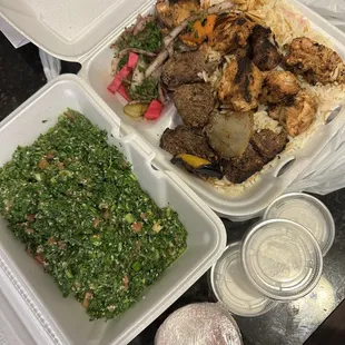 Mix Kabob Entree with Tabbouli Salad