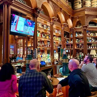 Bar made with 400+ pieces of wood imported from Ireland