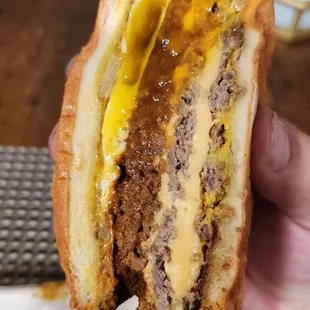 Brisket chili smash burger