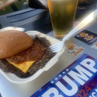 Brisket Chili Cheeseburger
