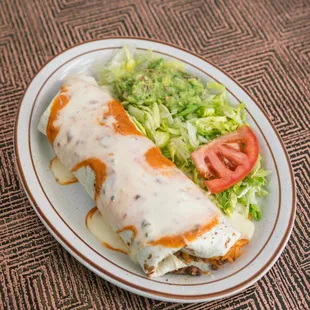 a plate of food on a table