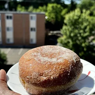 Vanilla bean buttercream filled brioche