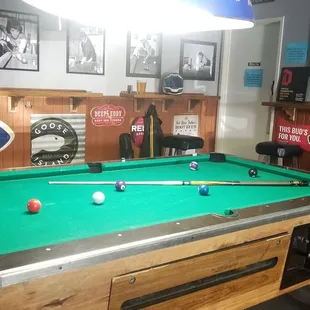 a pool table