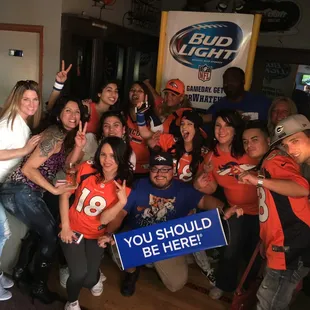 Super Bowl Fans at Bogart's Sports Bar