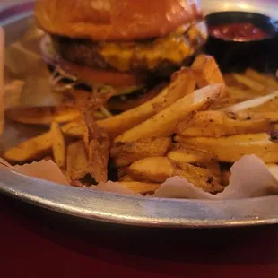 Plain Jane burger with cheese