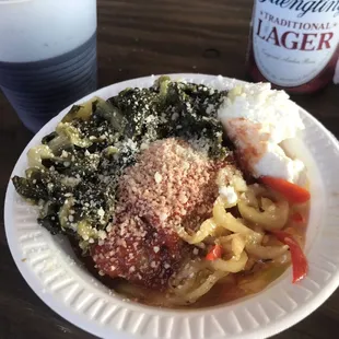Bracciole Bowl. It is perfect. Bogeys Food Trailer, Our Lady of Mount Carmel Fest Youngstown
