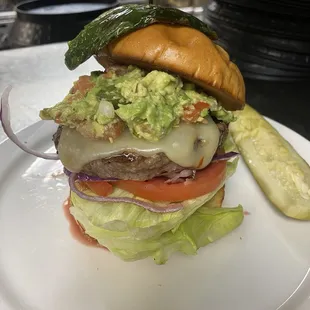 Our delicious South Of the Border Burger.