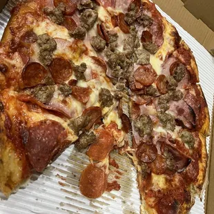 8. Large U.S. Open Pizza (all meat).