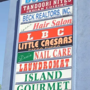 a sign for a business