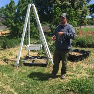 Shane giving a composting class.